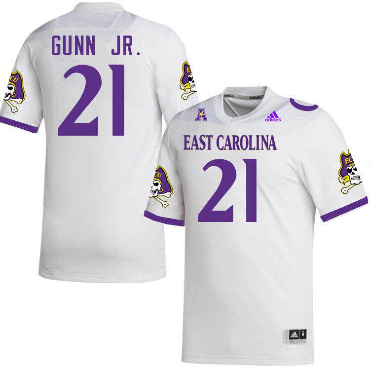 East Carolina Pirates #21 Marlon Gunn Jr. College Football Jerseys,Uniforms-White